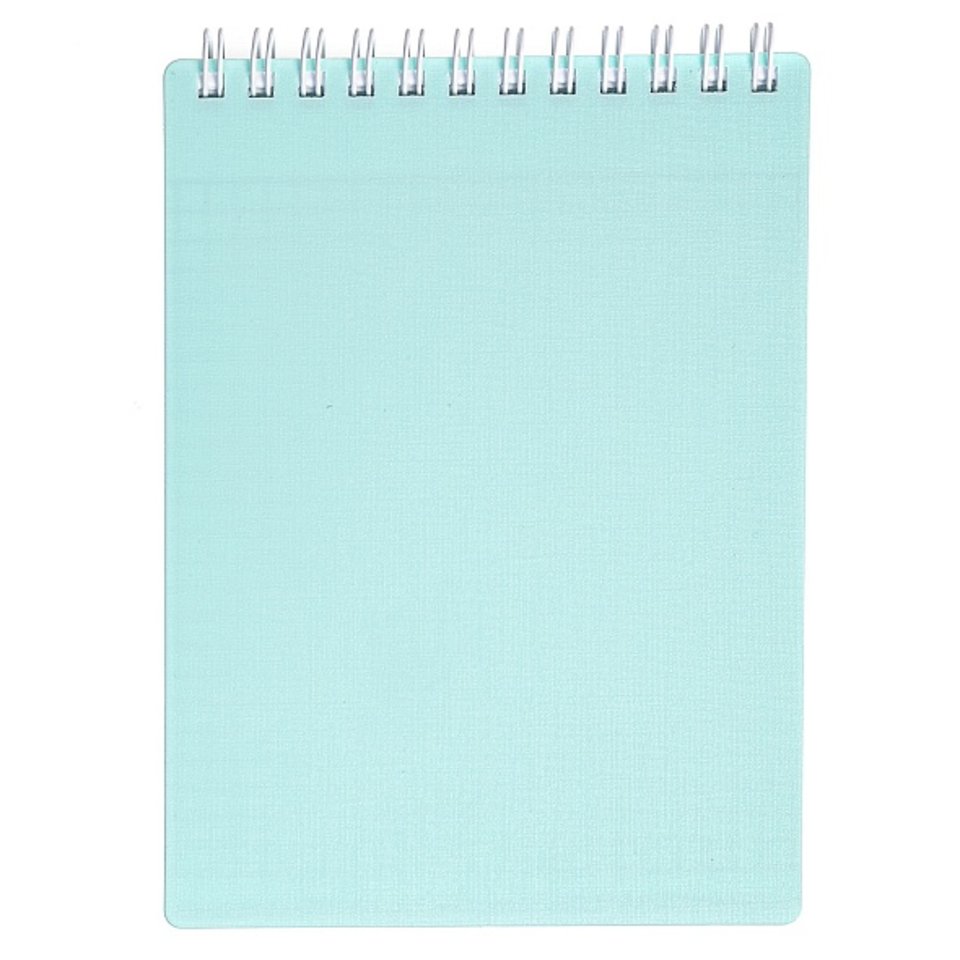 блокнот А7 80л Бирюза гребень пластик 05323 081536