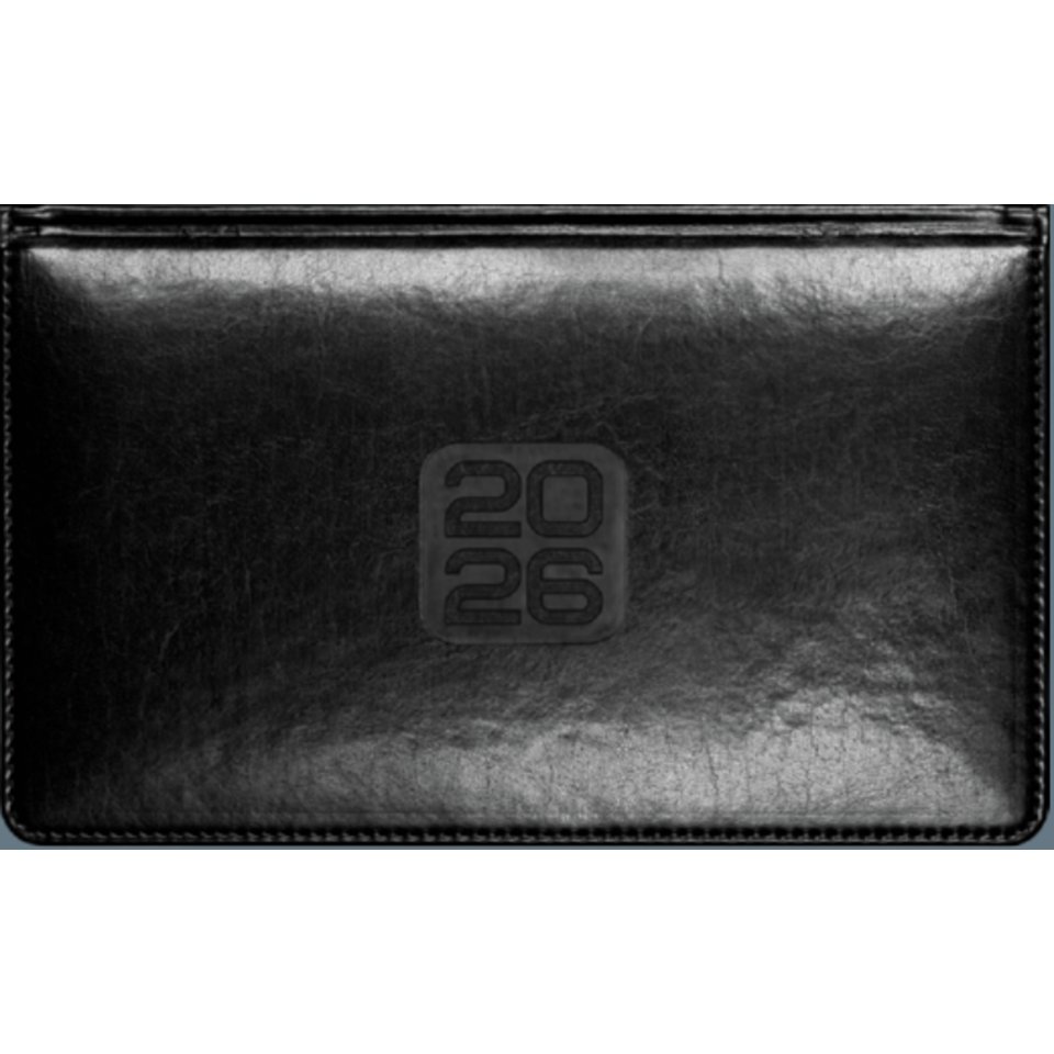 еженедельник А7 датированный Bravo черный горизонтальный 2239613 2026г