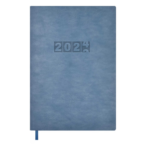ежедневник датированный А5 Тиволи серо-голубой с вырубкой 63774 2024г