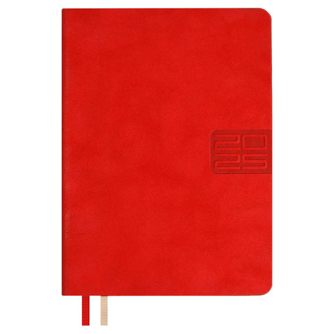 ежедневник датированный А6 Тиволи с вырубкой 2025г 67040 красный