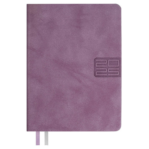 ежедневник датированный А6 Тиволи с вырубкой 2025г 67043 сиреневый