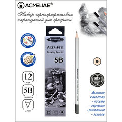 карандаш простой Acmeliae 5B шестигранный 8000-5b