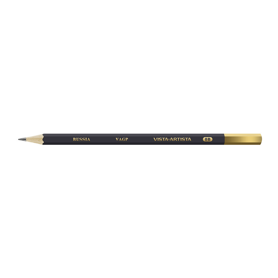 карандаш простой Vista-Artista 8B шестигранный vagp-8b