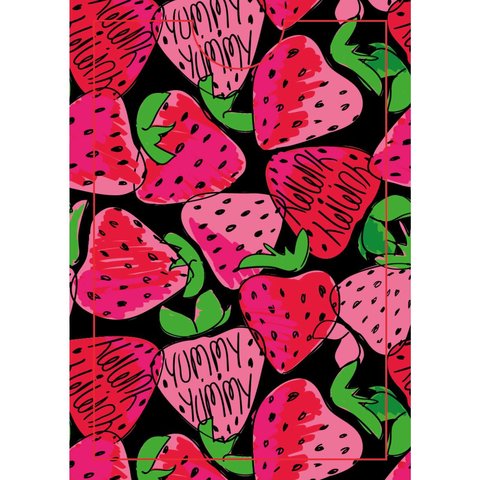 обложка для пропуска Клубника оп-8083