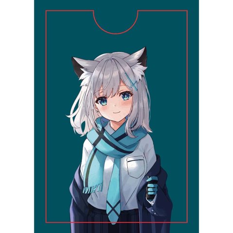 обложка для пропуска Милая Девочка-Кошка ПВХ оп-8082