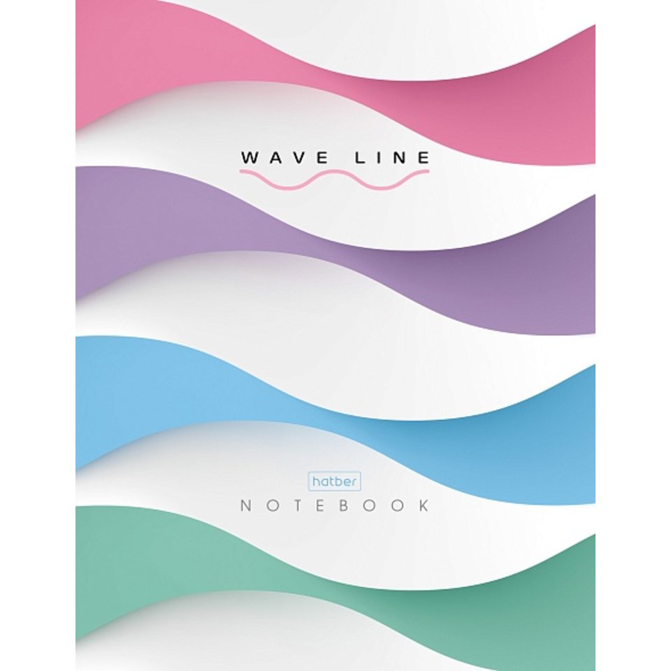 книга для записи А5 80л Цветные волны 23797 066177