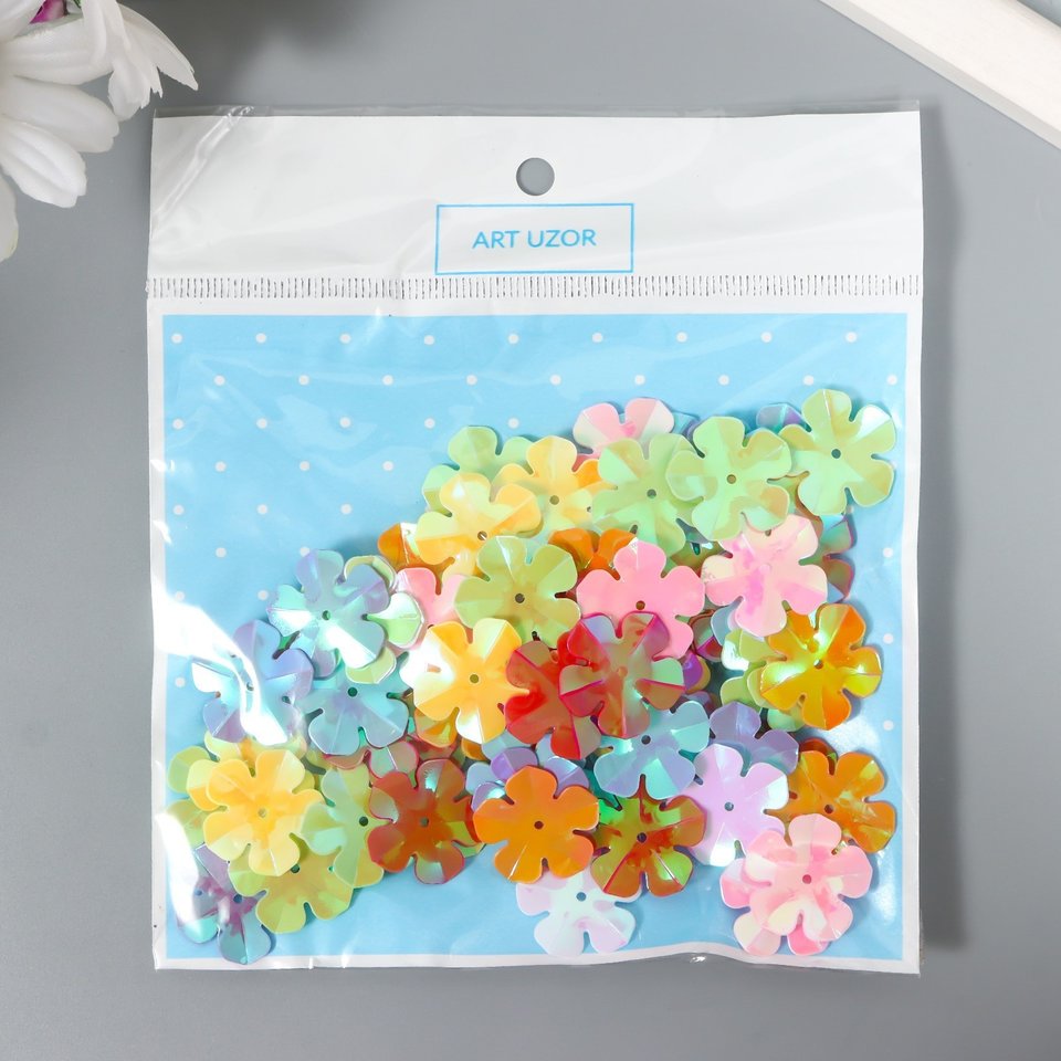 элементы для декора Цветочки Пайетки 10гр 2272619