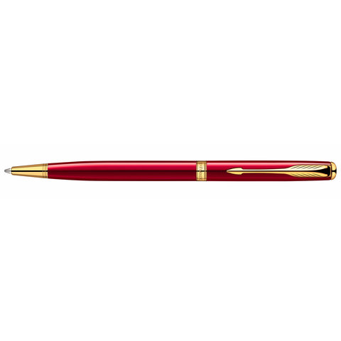 ручка шариковая PARKER Sonnet Slim Laque Red GT K439