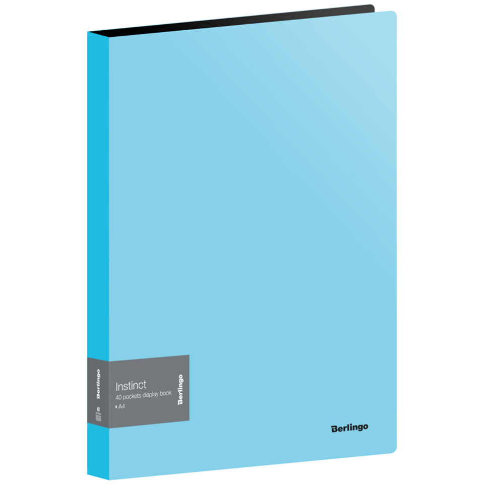 папка с файлами А4 40 вкладышей Instinct 700мкм Аквамарин avp_40510