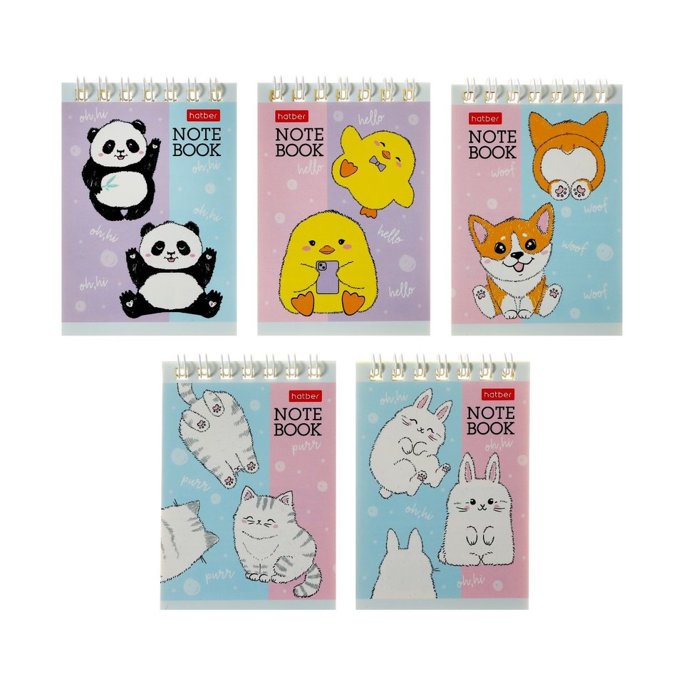 блокнот А7 40 листов Пушистые Хвостики на гребне 081127