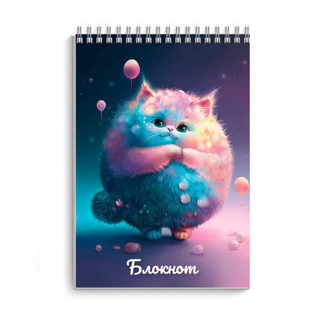 блокнот А7 40 листов Пухлый Кот на гребне 65968