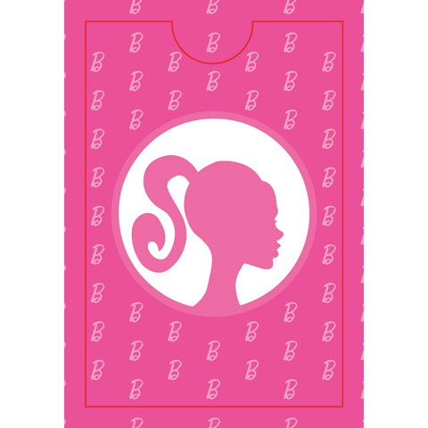 обложка для пропуска Силуэт на розовом ПВХ оп-1887