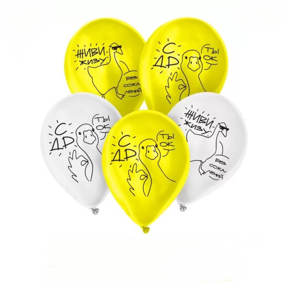 шар С Днем Рождения Гусь 30см 9519727