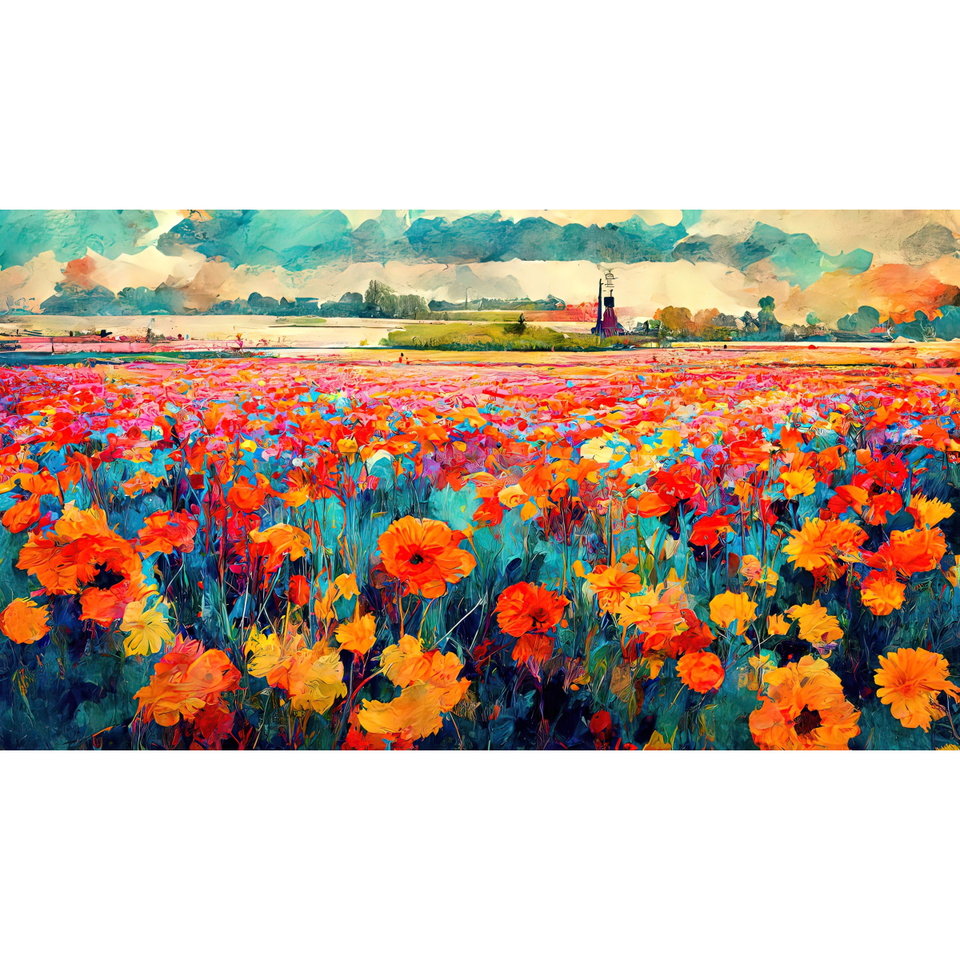 картина по номерам Маковое поле 40х50см хк-6896