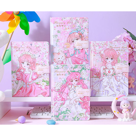 записная книжка Девушка с Цветами А6 db-148