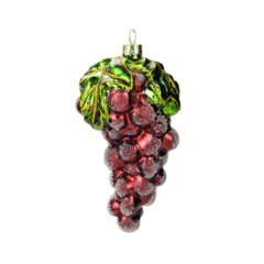 игрушка стеклянная Гроздь Винограда Каберне 12см glt558