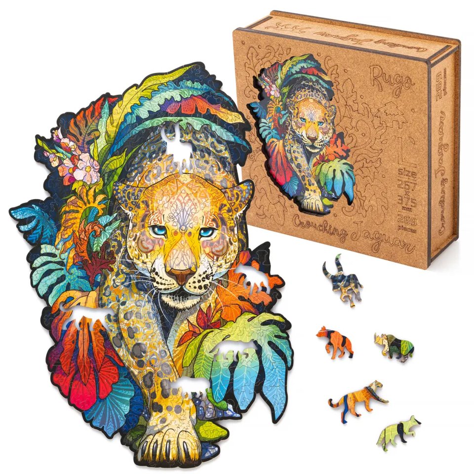 пазлы 269 деталей дерево Ягуар