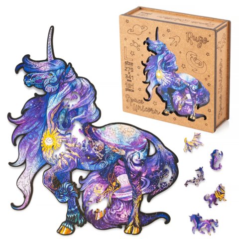 пазлы 191 деталей дерево Единорог