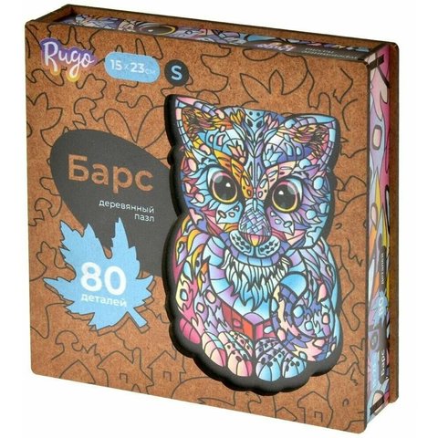 пазлы 80 деталей дерево Барс