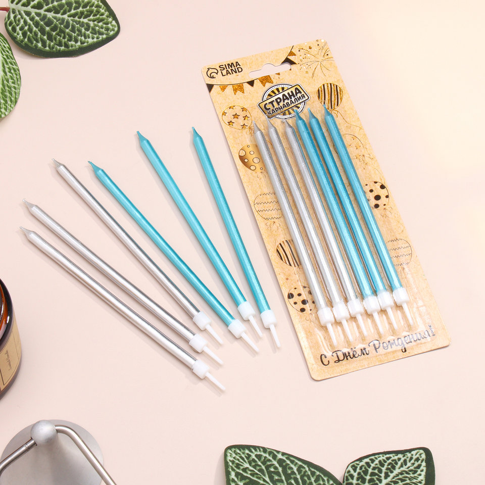 свечи для торта Ройс с подставками 6 штук 4710822