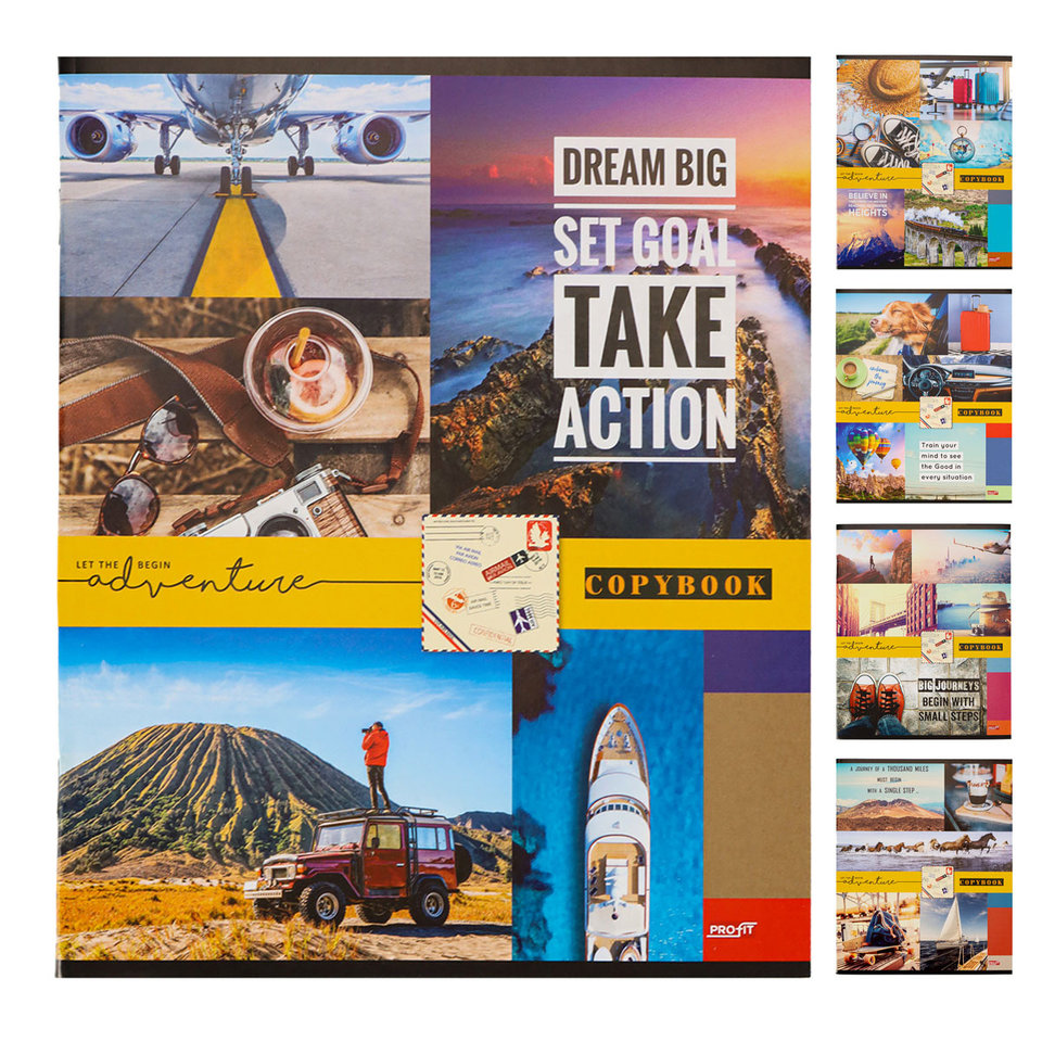 тетрадь 48 листов Коллаж Путешественника в клетку 6085