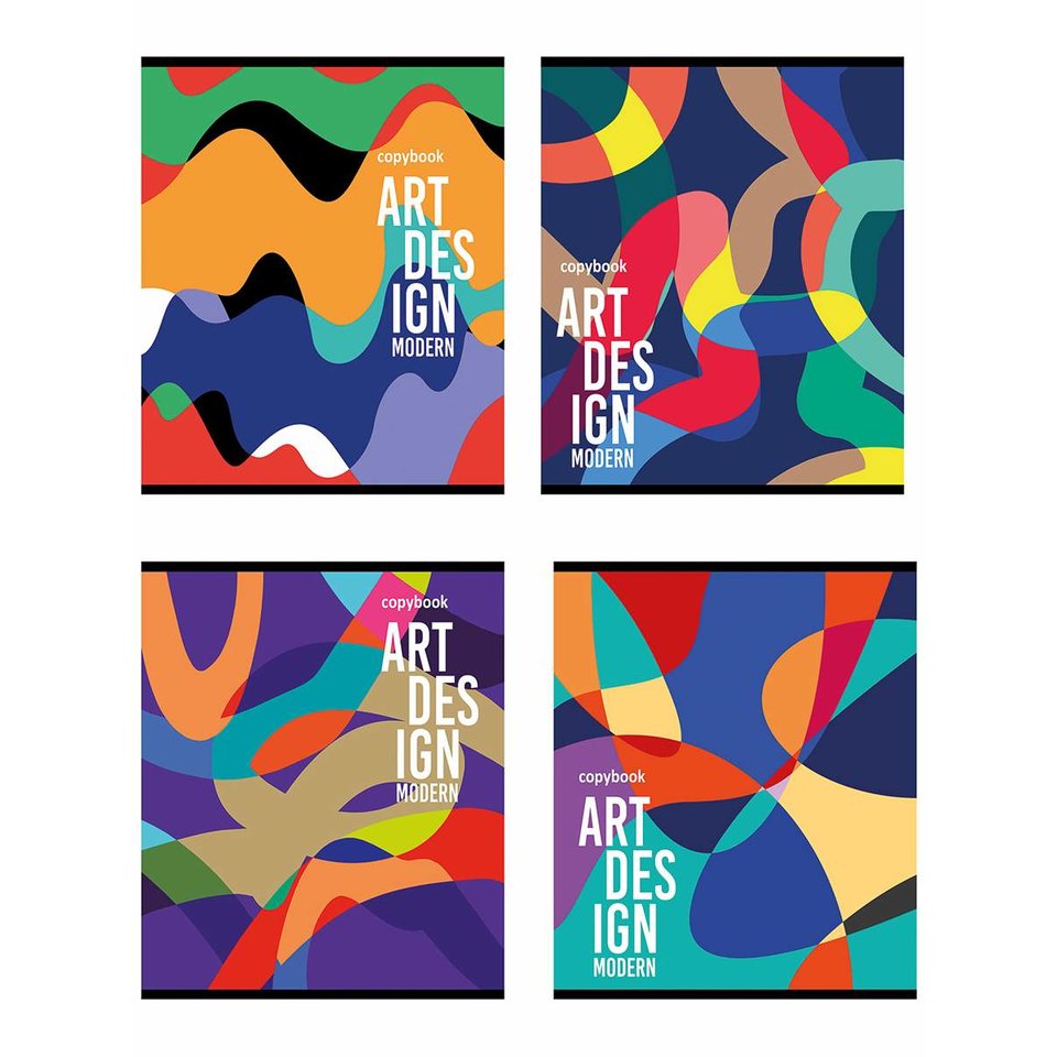 тетрадь 96 листов Современное Искусство в клетку 6446