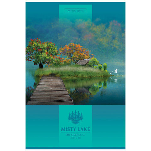 тетрадь А4 96 листов Туман Над Водой в клетку 2271