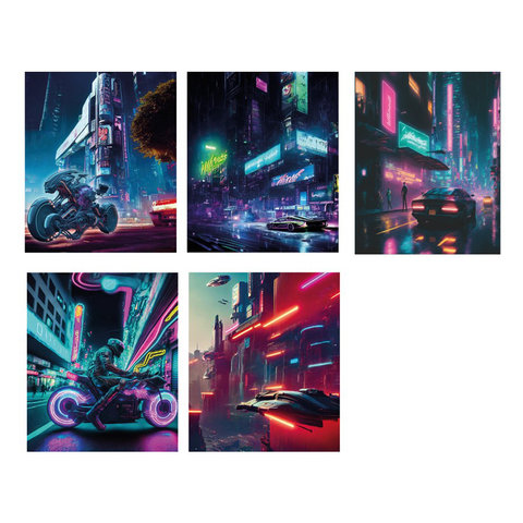 тетрадь 48л Киберпанк клетка 71860