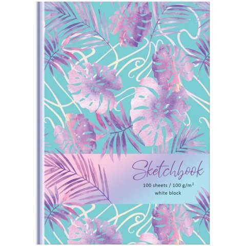скетчбук А5 100л Monstera leaves 9054 311858