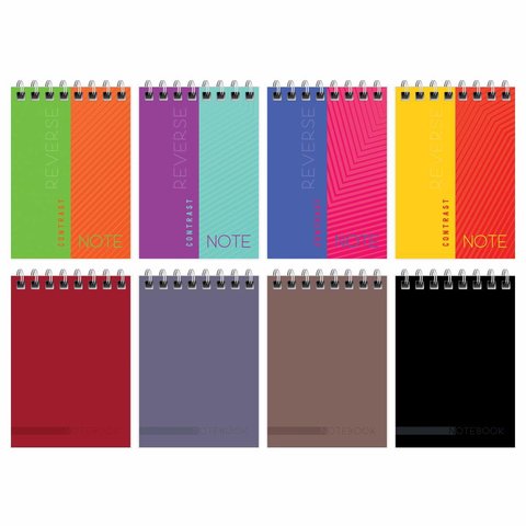 блокнот А7 40л Моноколор гребень 12760 361227