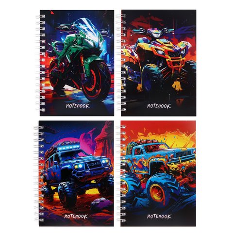 записная книжка А6 80 листов Bright Cars на гребне 12793 362328