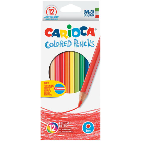 цветные карандаши 12 цветов CARIOCA 40380