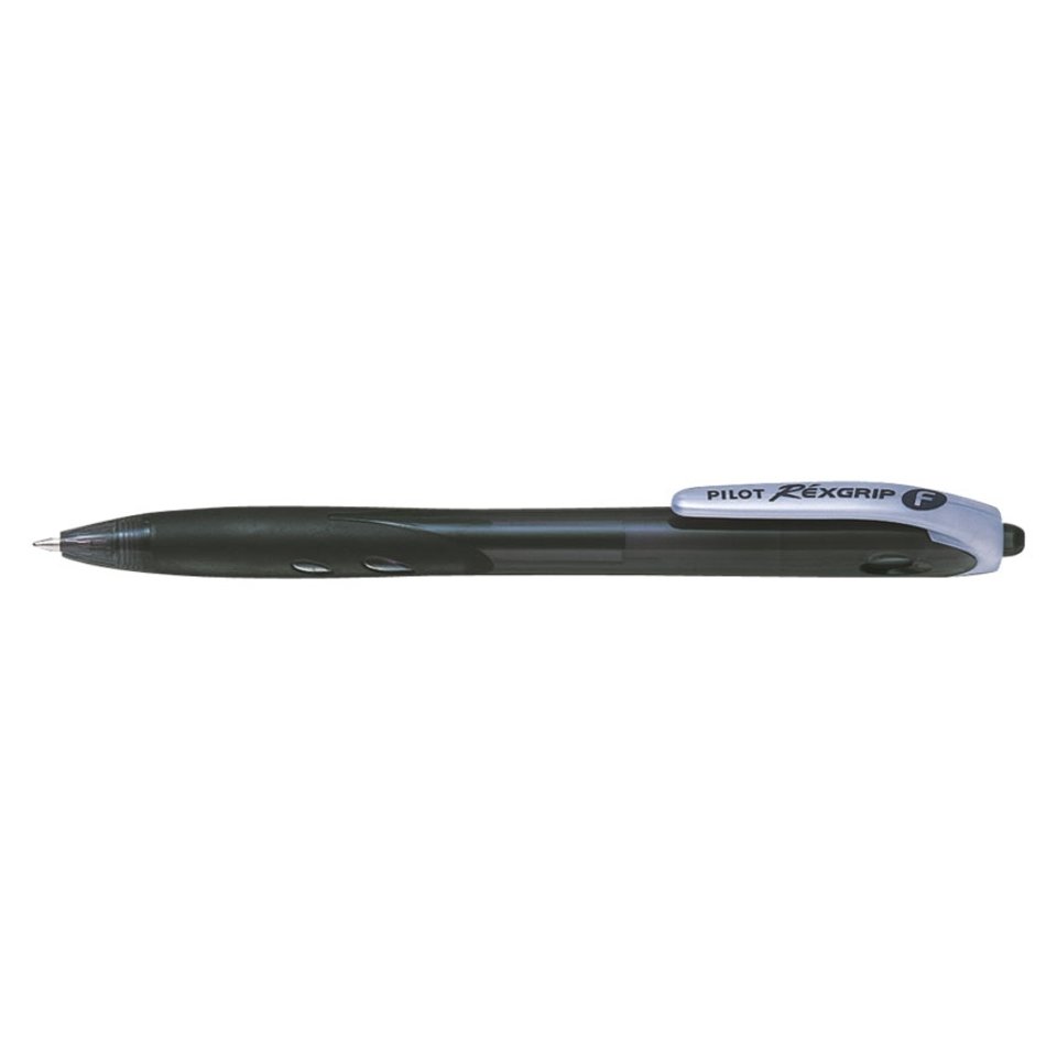 ручка шариковая PILOT автоматическая REXGRIP BPRG-10R черная, масляная основа