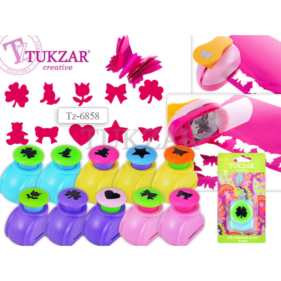 дырокол панч креативный 20мм ассорти tz6858