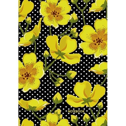 книга для записи А6 80 листов твердая обложка Очарование цветов 6801774