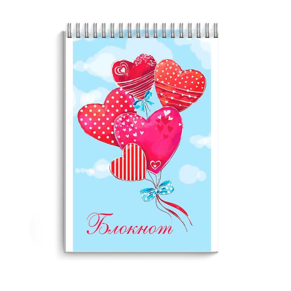 блокнот А7 40 листов Сердца на гребне 65970