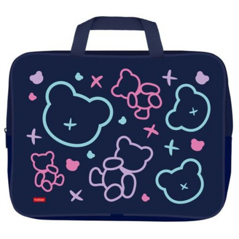 папка для тетрадей А4 с ручками Мой мишка текстиль 084718