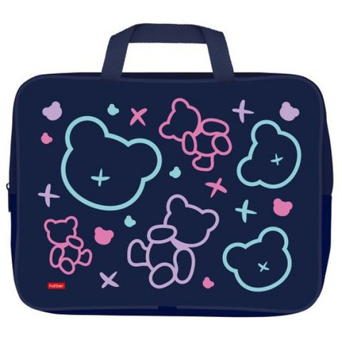 папка для тетрадей А4 с ручками Мой мишка текстиль 084718