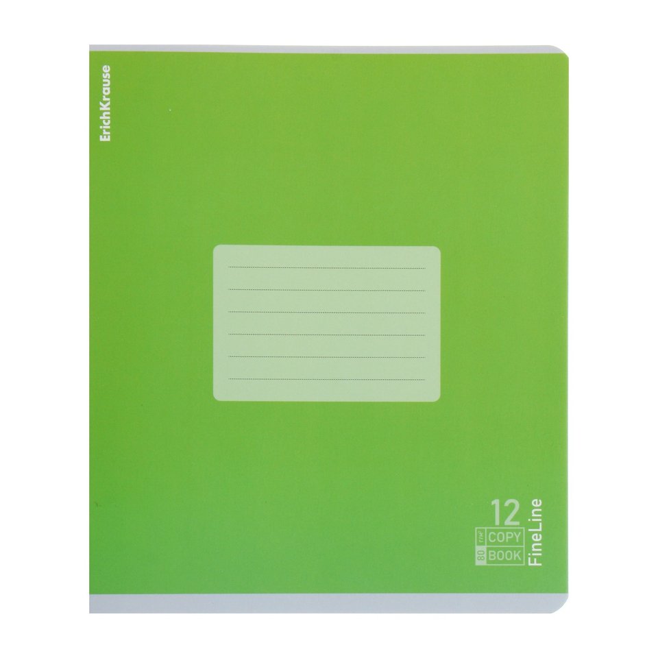тетрадь 12л зеленая FineLine линия 60547