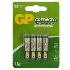 батарейка GP greencell aaa r3 мини пальчик 4шт/уп 10883 (цена указана за 1шт)