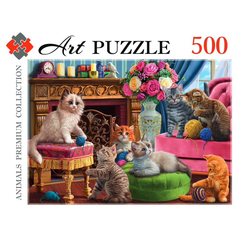 пазл 500 элементов ArtPuzzle Котята У Камина фк500-0450