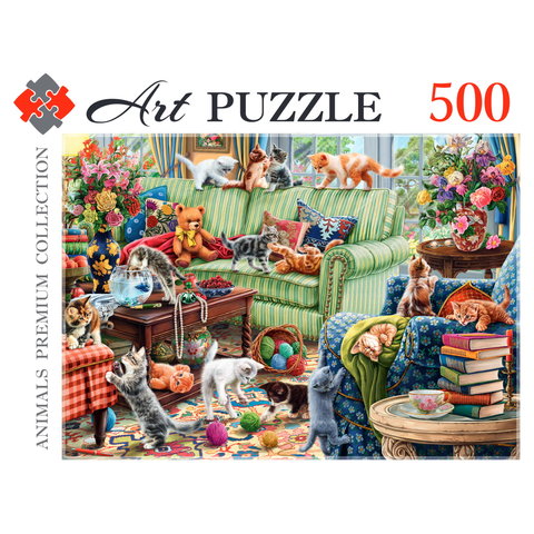 пазл 500 элементов ArtPuzzle Озорные Котята ф500-0446