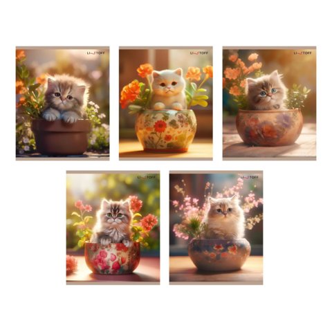 тетрадь 48 Пушистые и красивые клетка ткб88681