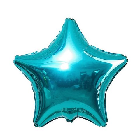 шар фольгированный Звезда бирюзовый 45см 9872738
