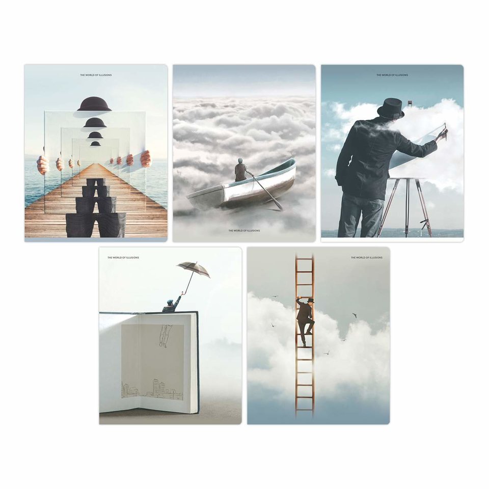 тетрадь 48л Визуальный обман клетка 12727 360766