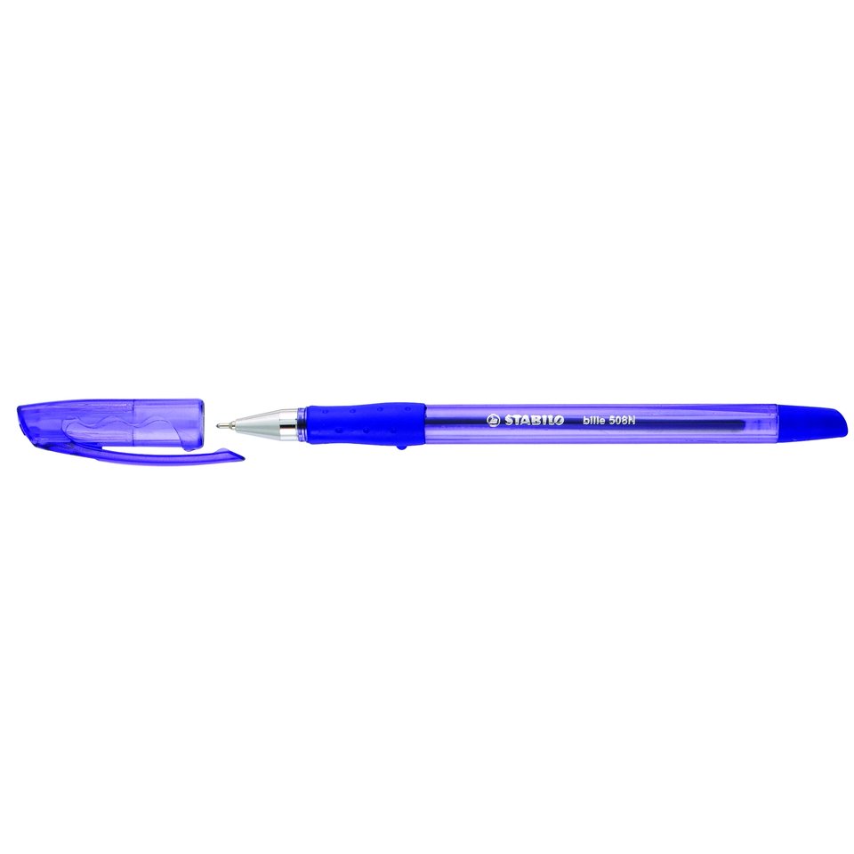 ручка шариковая STABILO Bille 508 синяя резиновая вставка