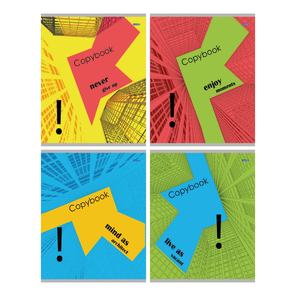 тетрадь 48л Разноцветная архитектура клетка 5324