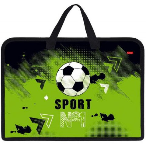 папка для тетрадей А4 с ручками Мир футбола пластик 084293