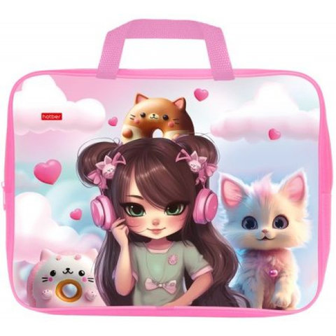 папка для тетрадей А4 с ручками Слушай Музыку текстиль 084730