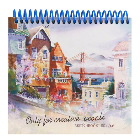 скетчбук А6 80л Весенняя улица 80г/м 9185